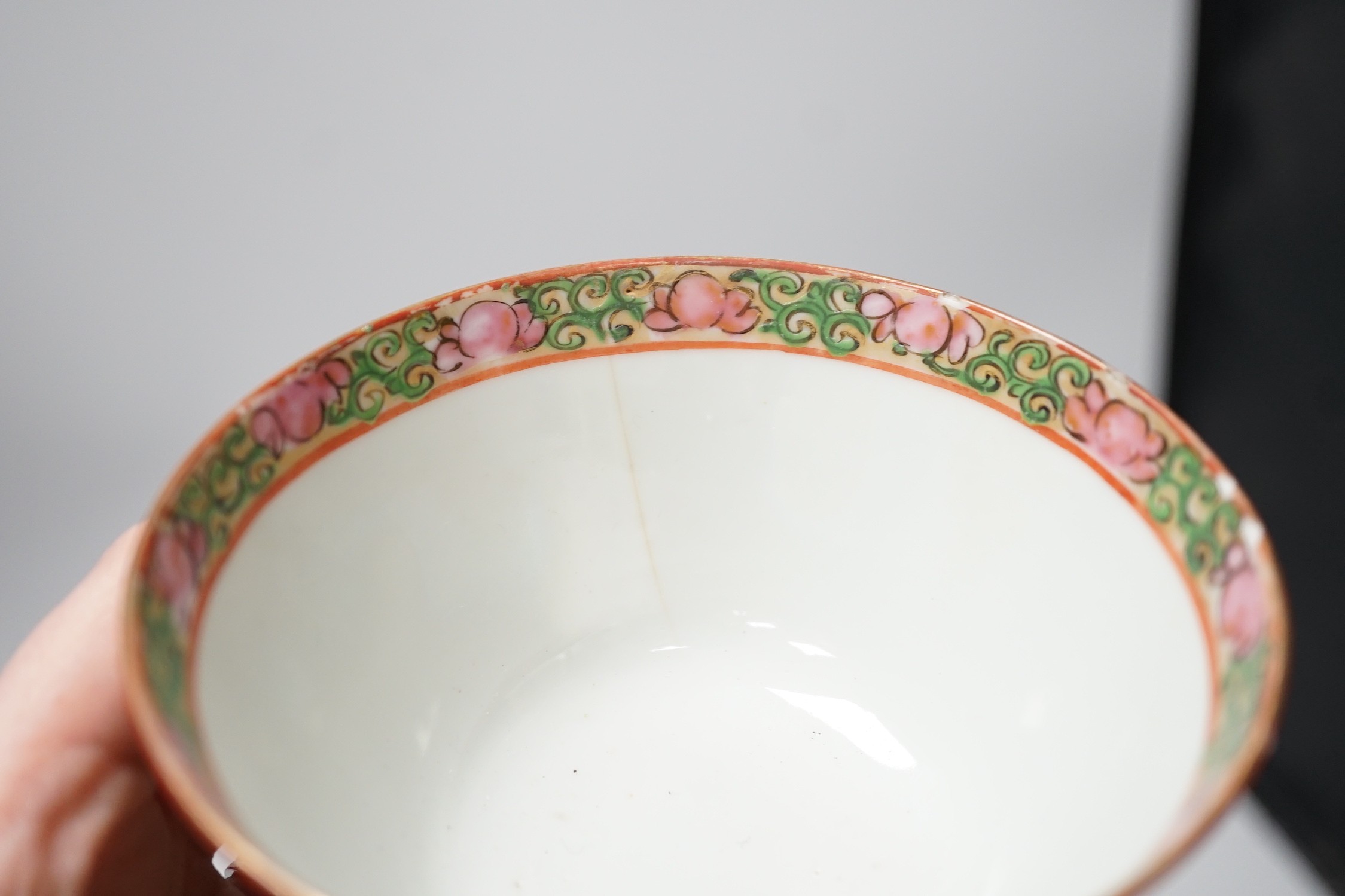 A group of 19th/20th century Chinese enamelled porcelain and a Samson armorial plate